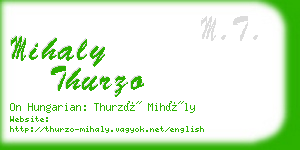 mihaly thurzo business card